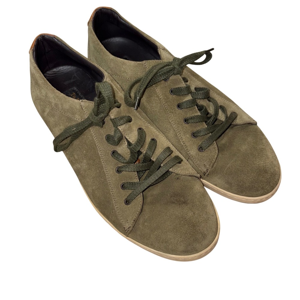 To Boot New York Adam Derrick Mens Olive Green Suede Low Top Sneakers Italy 10